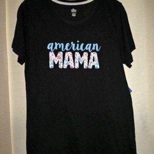 way to celebrate patriotic women's american MAMA t shirt M (8/10) W-309